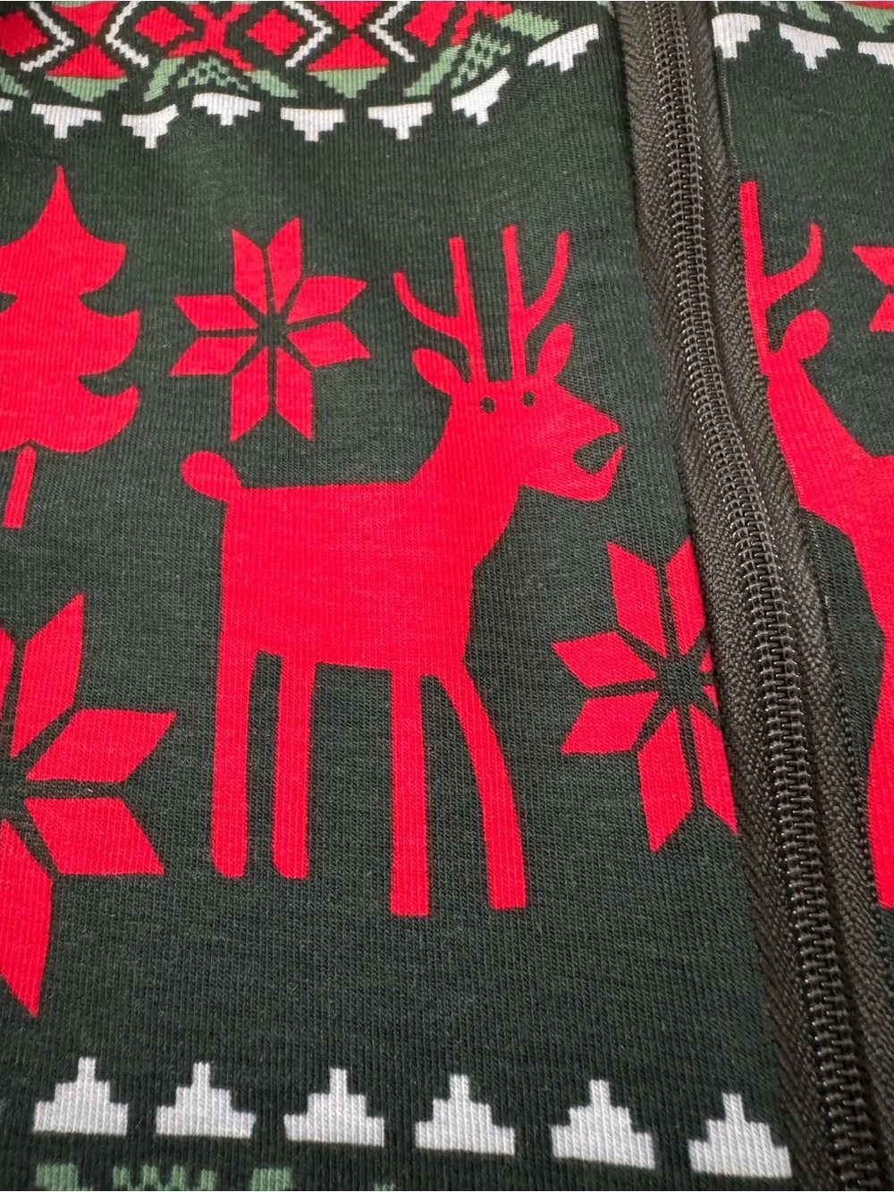 Hanna Andersson Fair Isle Reindeer Holiday Baby Sleeper Pajamas 6-12M